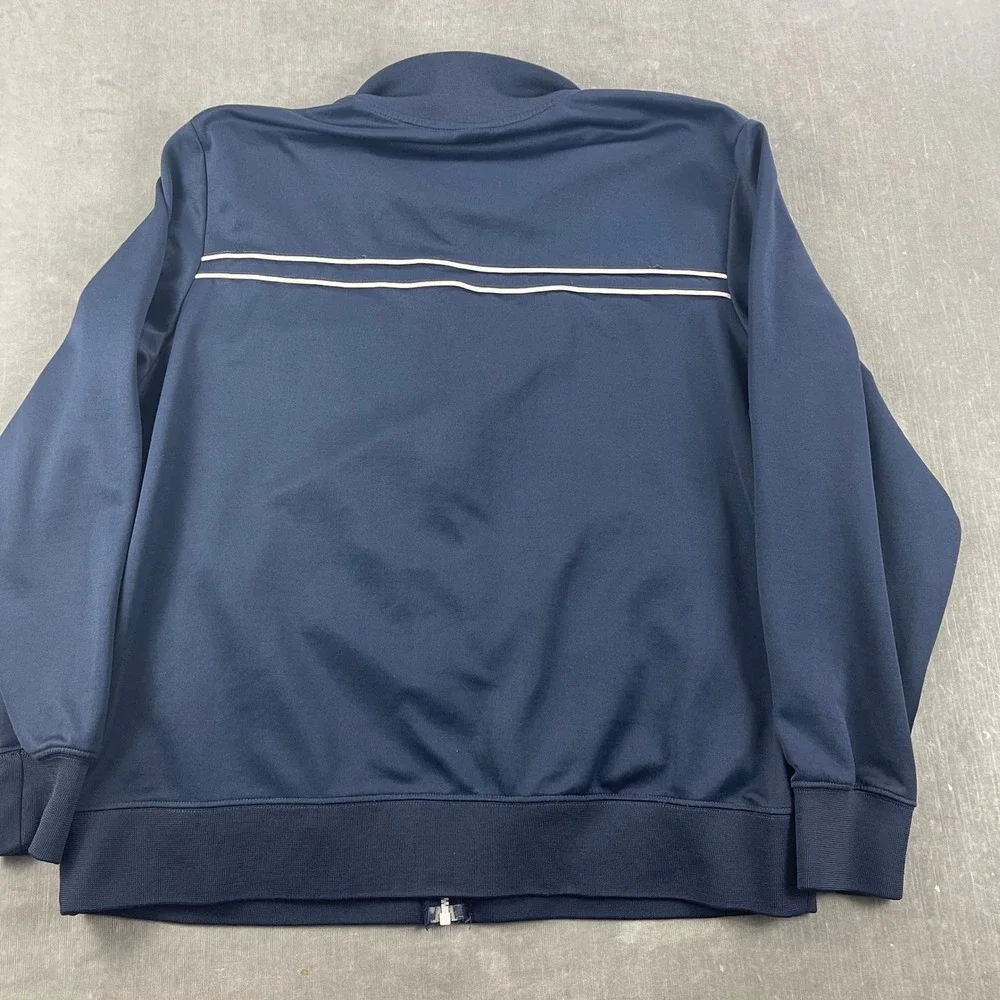 The North Face Mens X-Large Navy Blue Track Jacket Full Zip Piping‎ Logo